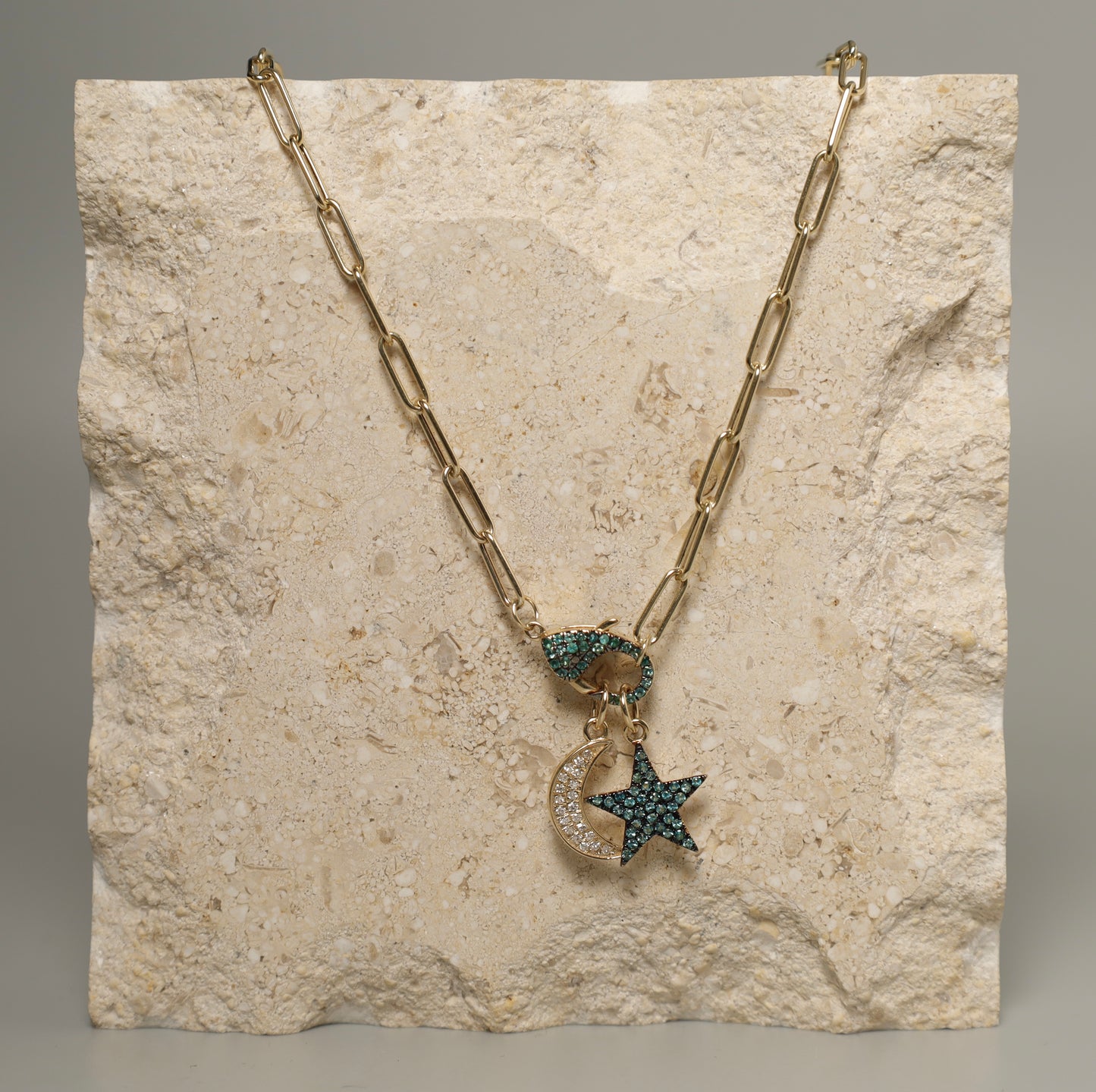 Star and moon necklace