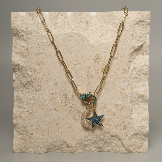 Star and moon necklace